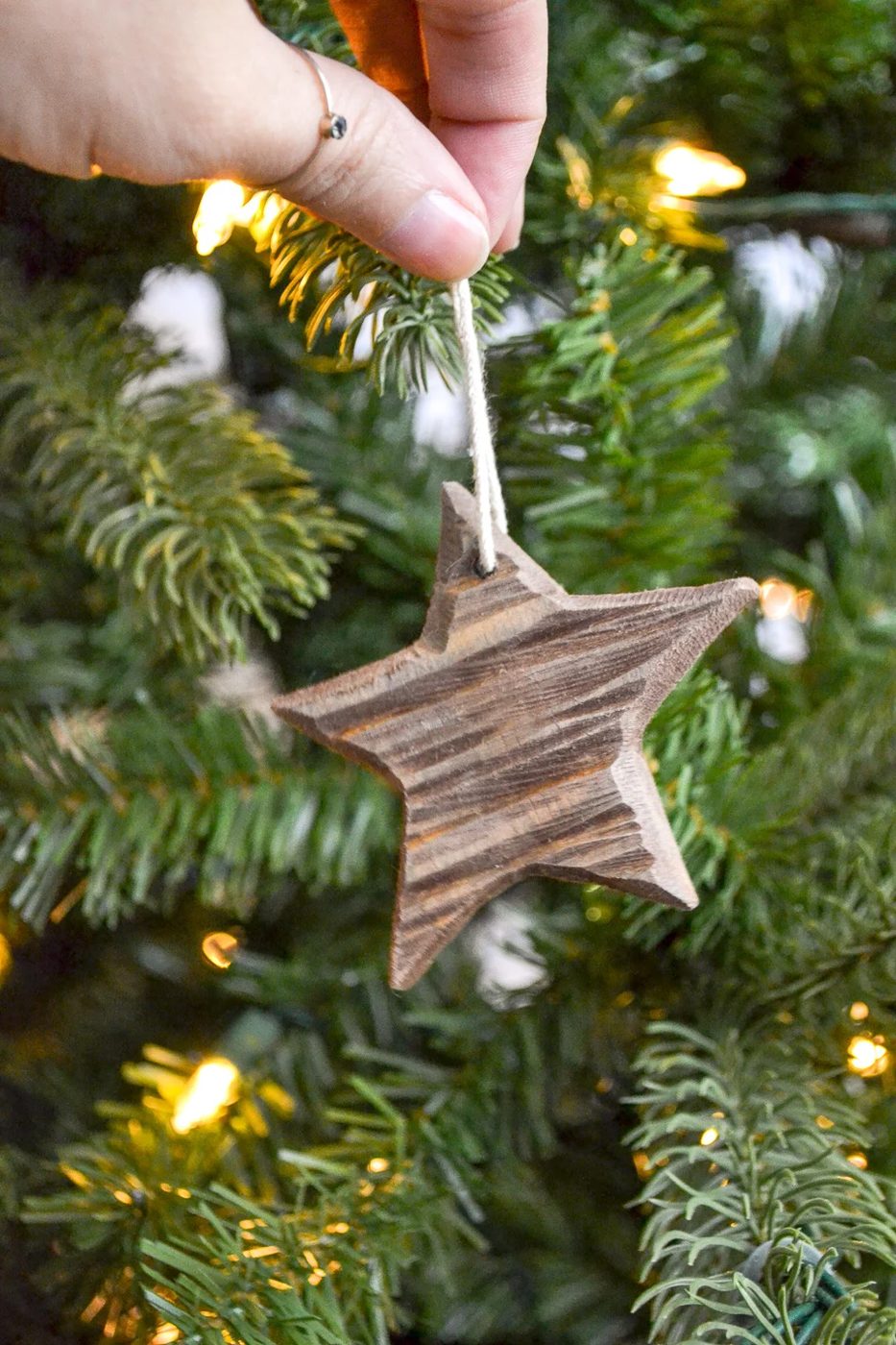 Sarah Ugly Duckling House Diy Rustic Carved Wood Christmas Ornament Star