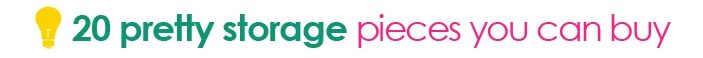 tipsaholic title divider - pretty storage