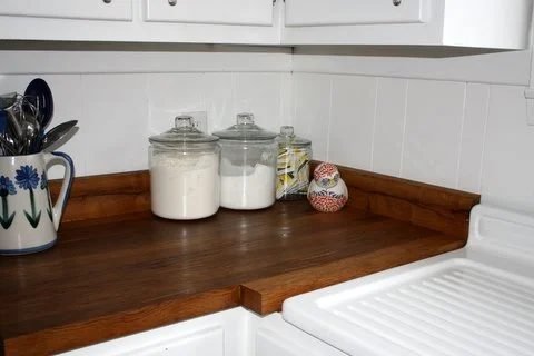 reclaimed wood countertop