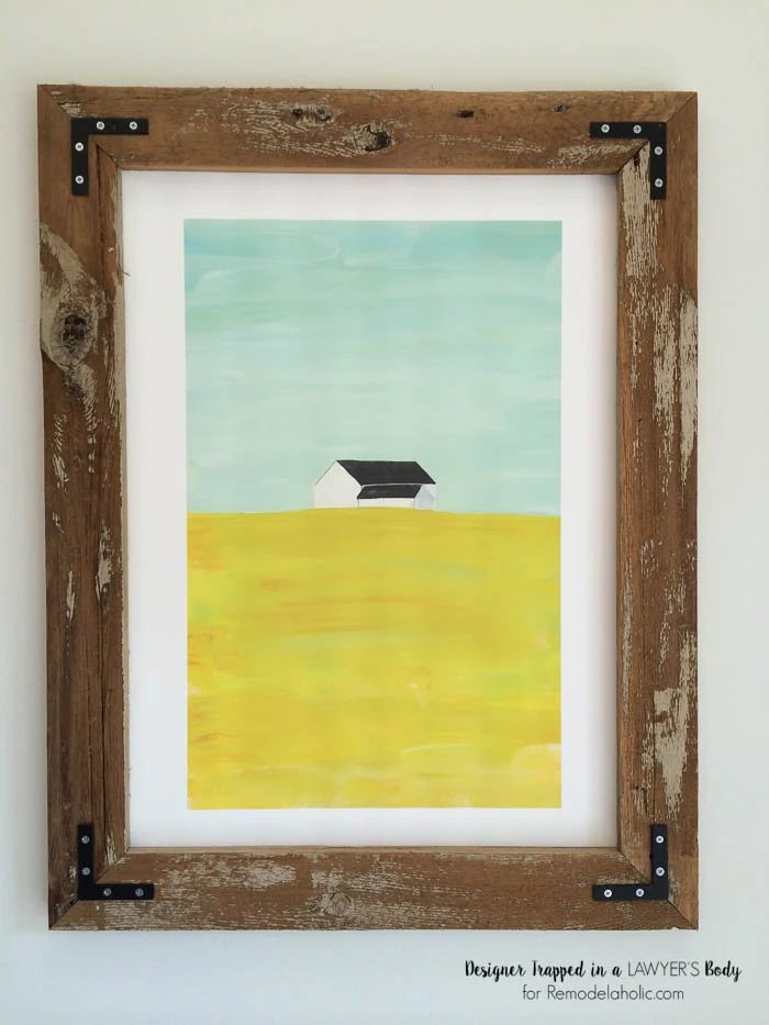 LOVE these direct and strong Handmade rustic wood art frames! Full walkthrough by Designer Trapped in a Lawyer's Body for Bekob.com.