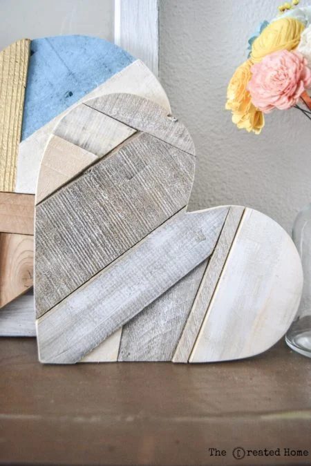 Quilted Wood Hearts, The Created Home