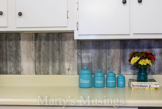 fence board reclaimed wood kitchen backsplash