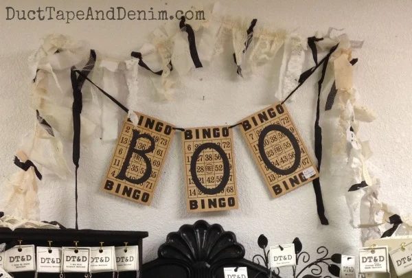 Fabric Scrap Banner In My Paris Flea Market Booth DuctTapeAndDenim.com