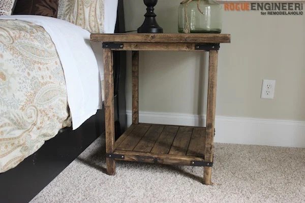 2x2 Projects, Rustic Bedside Table @Bekob