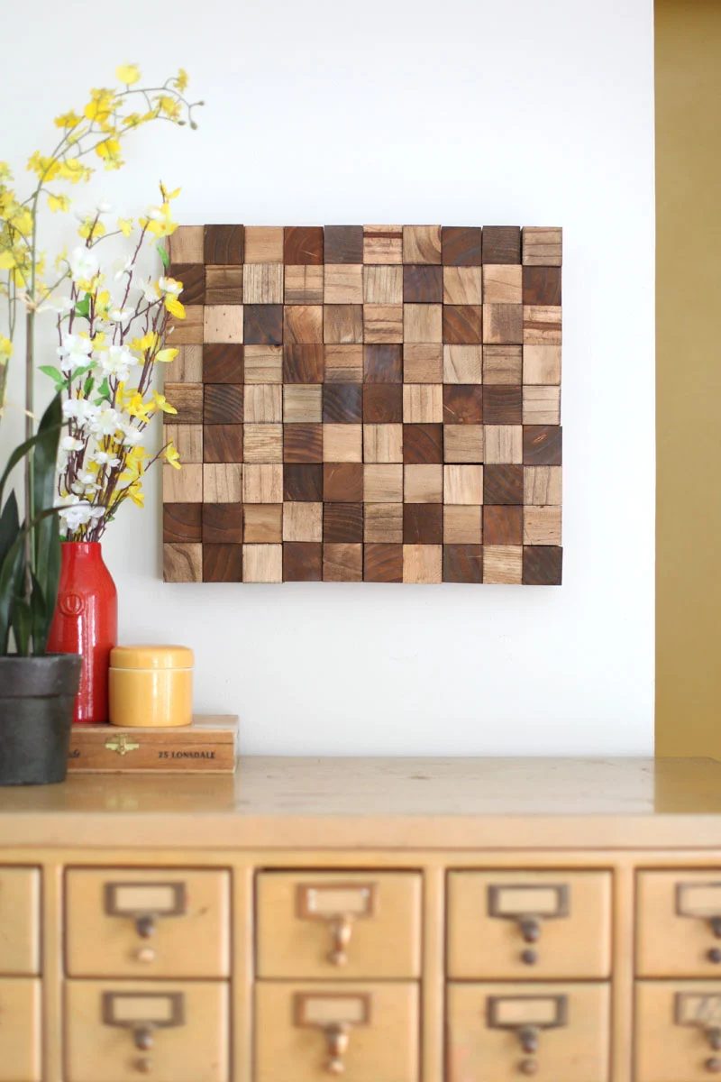 2x2 Projects, Wood Block Wall Art, A striking Mess