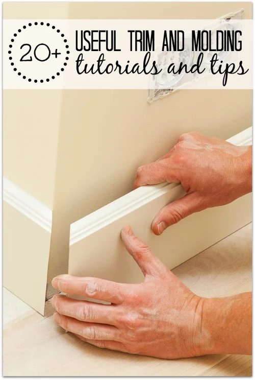 Finish off your rooms with striking baseboards, crown molding, and trim around windows and doors. 20+ Useful Trim and Molding Tutorials and Tips via @tipsaholic #trim #molding #han