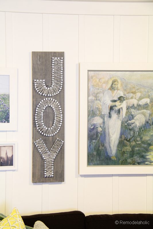 String Art walkthrough Joy sign Chrsitmas art-10