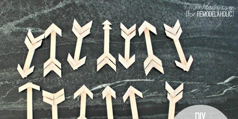 Handmade Wood Stick Arrow Ornaments