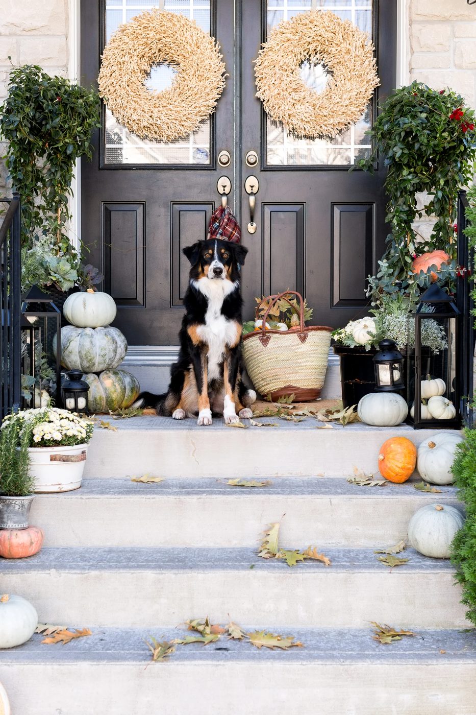 Transition From A Halloween Porch To A Thanksgiving Porch With A Few direct Changes 22 Festive Thanksgiving Porches Featured On Bekob Com