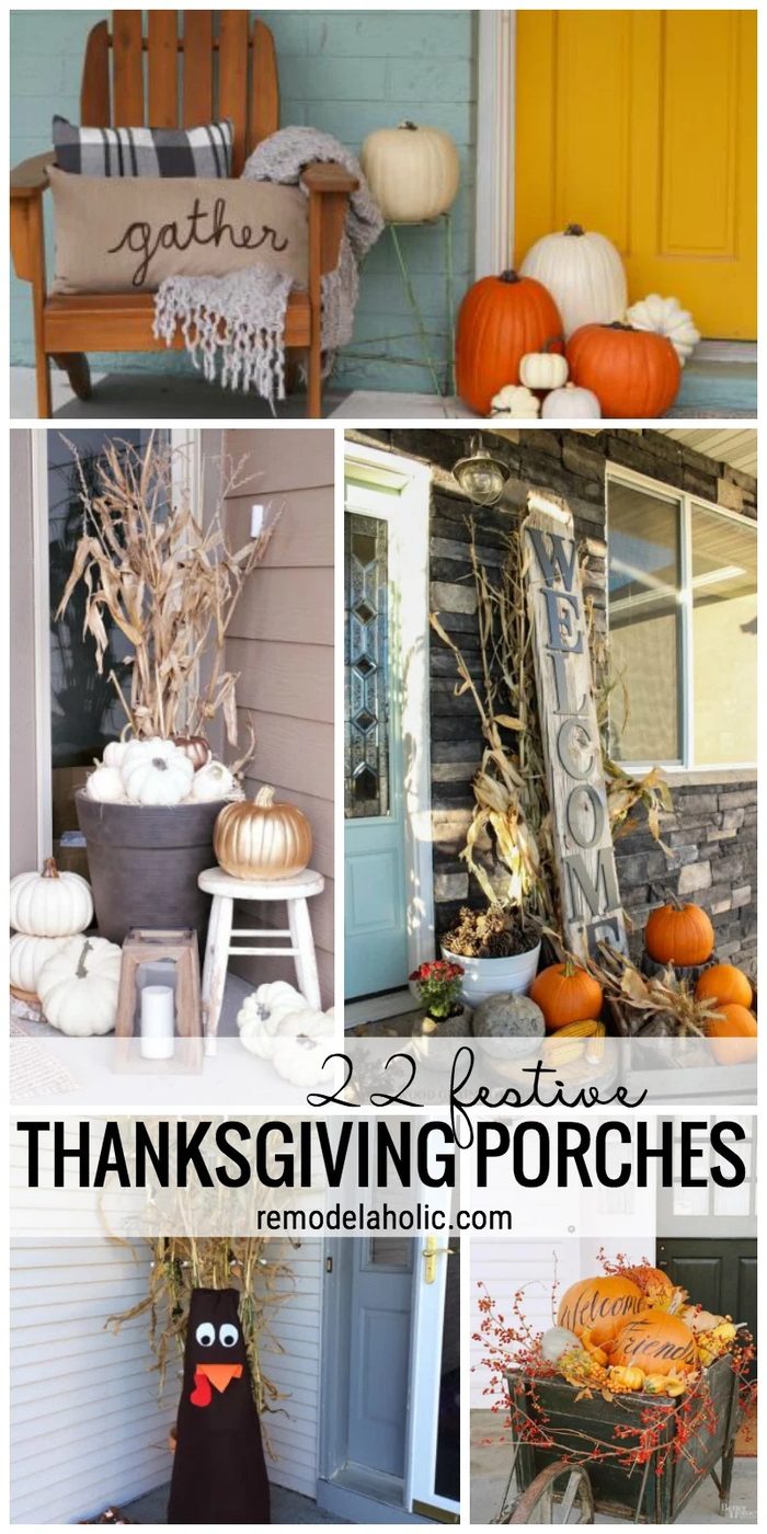 Transition From A Halloween Porch To A Thanksgiving Porch With A Few direct Changes 22 Festive Thanksgiving Porches Featured On Bekob Com