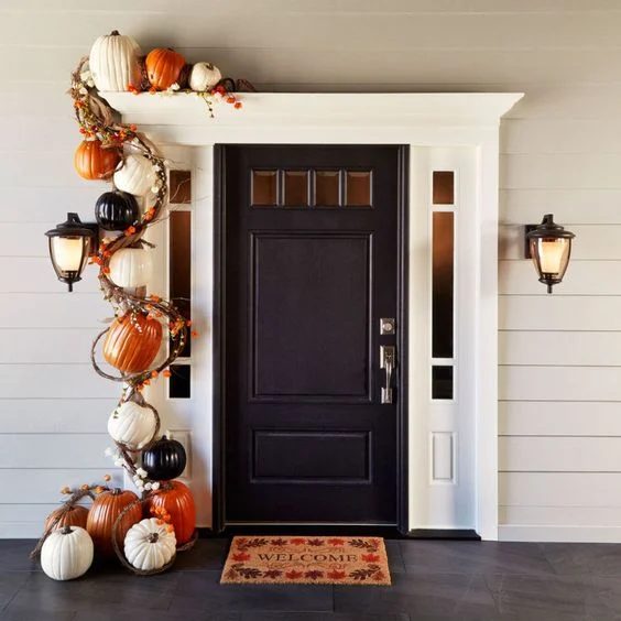 Transition From A Halloween Porch To A Thanksgiving Porch With A Few direct Changes 22 Festive Thanksgiving Porches Featured On Bekob Com