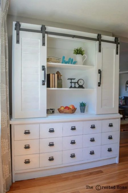 Best Handmade Tutorials And Tips, Sliding Barn Door Hutch The Created Home