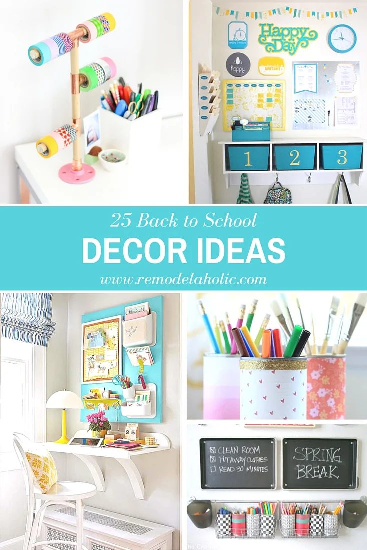 25 Back to School Decor options to get a festive fun back to school look around your home featured on Bekob.com #decor #backtoschool #decorating #fall