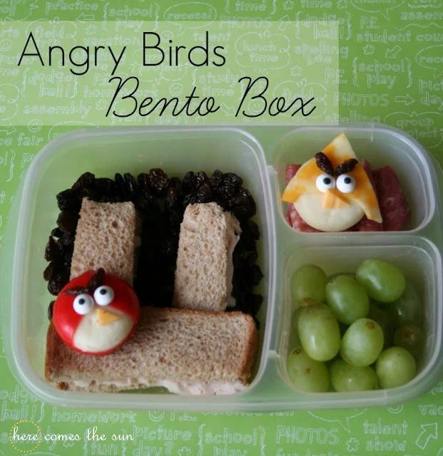 Angry bird bento box option for school lunches