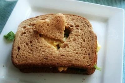 heart cut out sandwich option