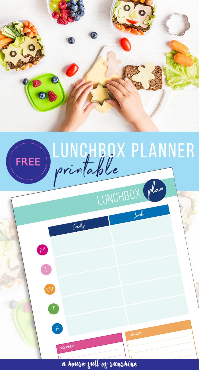 Lunchbox Planner printable