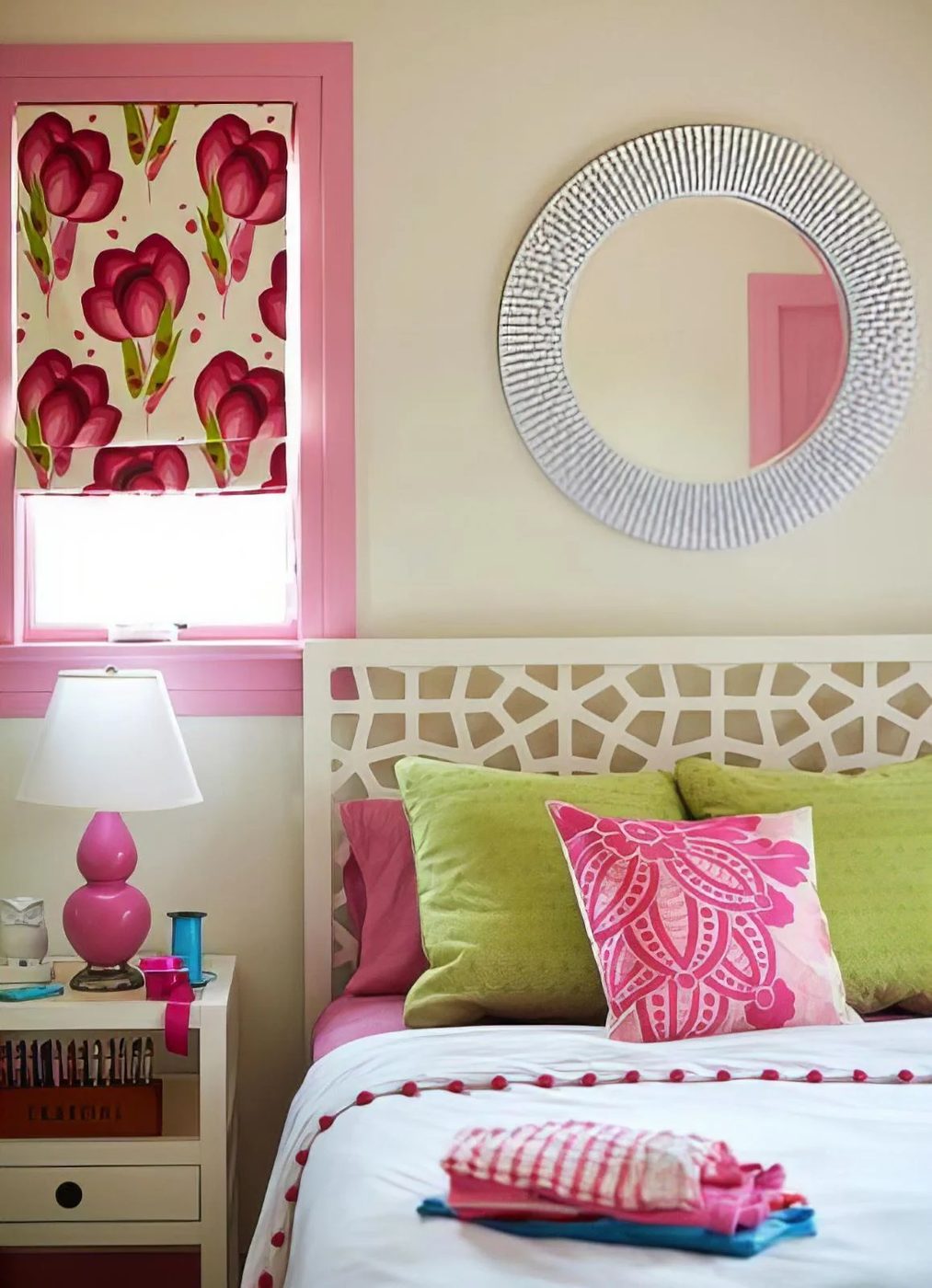 14 Pink Trim Little Girls Bedroom option 110447