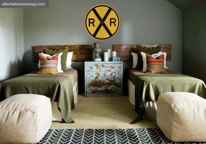 Atlanta Homes Magazine vintage boy room