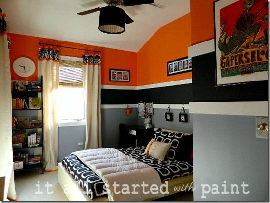 It All Started with Paint orange and black room