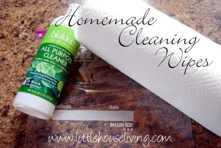 Homemade Cleaning Wipes Little House Living