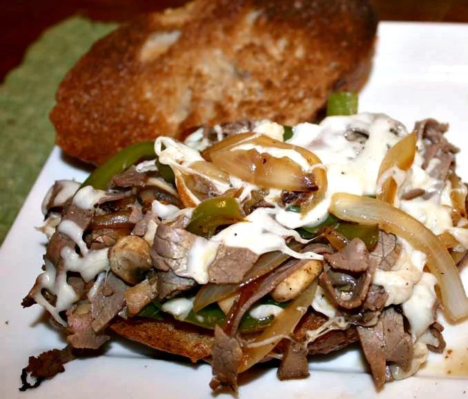Healthy Philly Cheesesteak Sandwiches