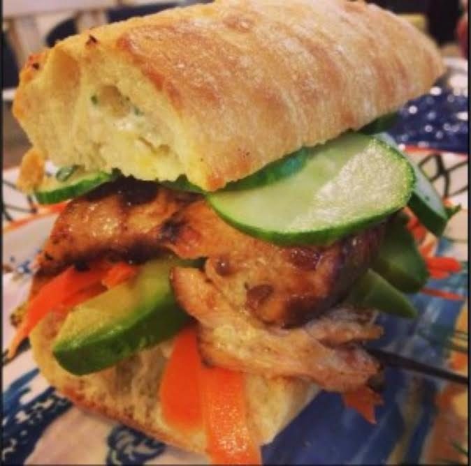 Grilled Salmon Sandwiches with Sherry Tarragon Mayo