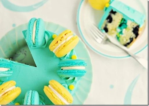 sweetapolita lemon blueberry macaroon cake
