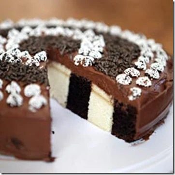 Semisweetie vertical layer birthday cake