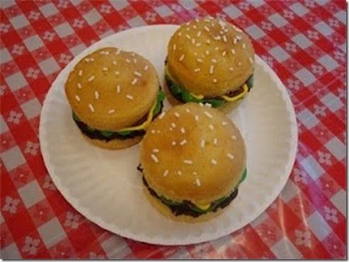 Tattered Bliss Fun Hamburger Cupcakes