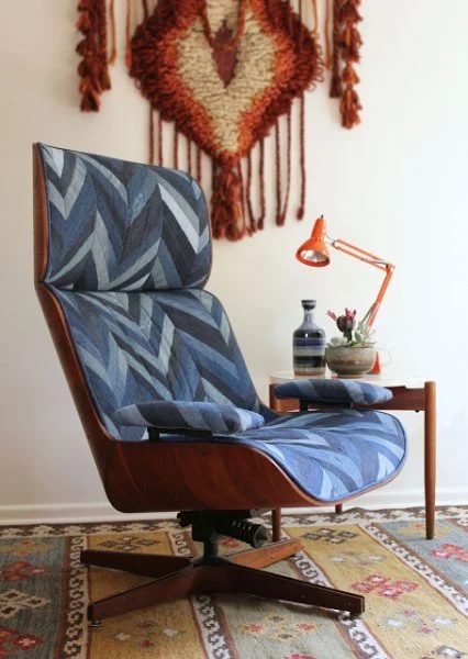 Denim Chevron Chair