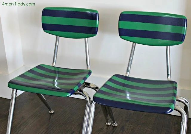 Striped Schoolhouse Chairs