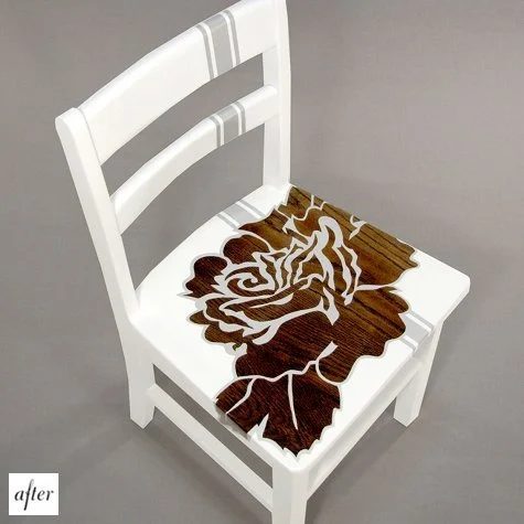 Painted Flower Chair