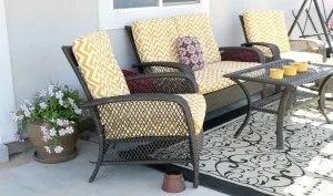 Chevron fabric outdoor furniture