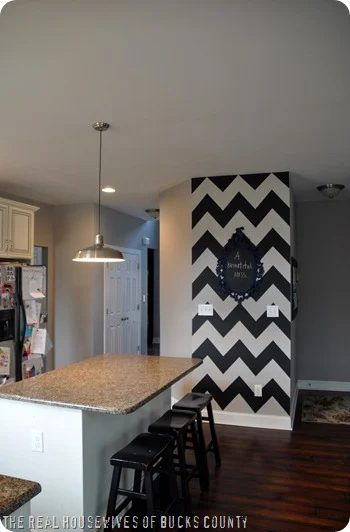 Chevron accent wall
