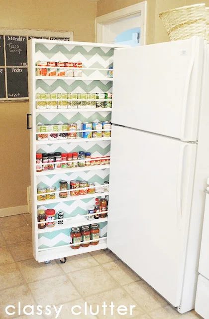 Chevron painted food storage