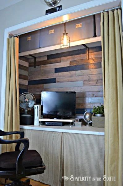 Vintage Industrial Closet Office