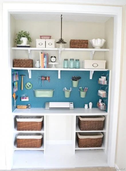 Bright Craft Closet Office