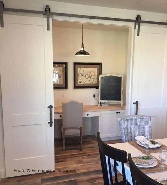 Clever Closet Offices, Home Office In Closet Off Kitchen, Bekob