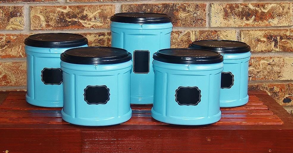 coffee container upcycle for kitchen storage