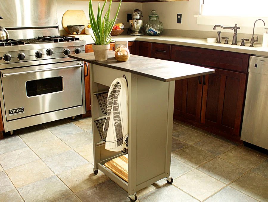 trash to treasure kitchen island makeover