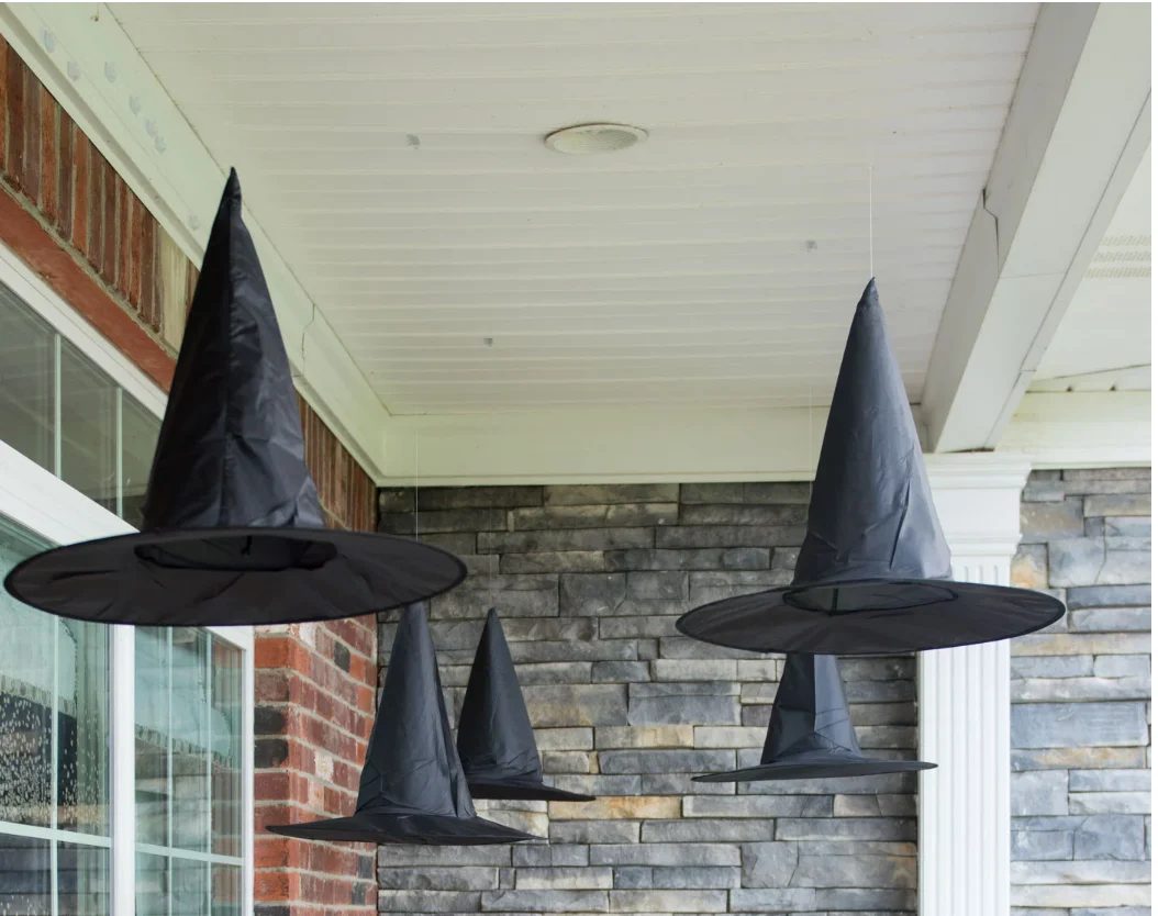 Dress up your porch with these Floating Witch Hat Luminaries By Polka Dot Chair