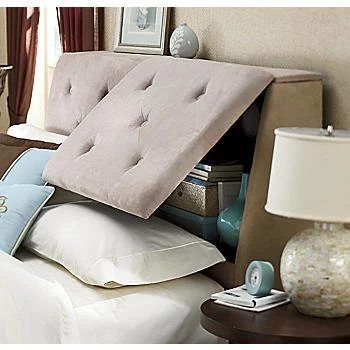 hidden headboard storage