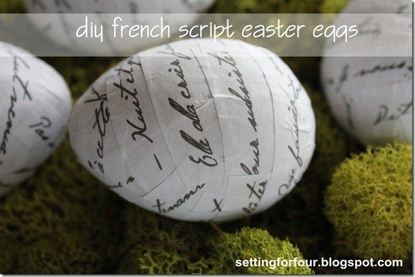 French Script Easter Eggs