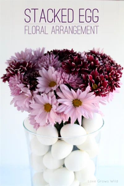 Stacked Egg Floral Arrangement