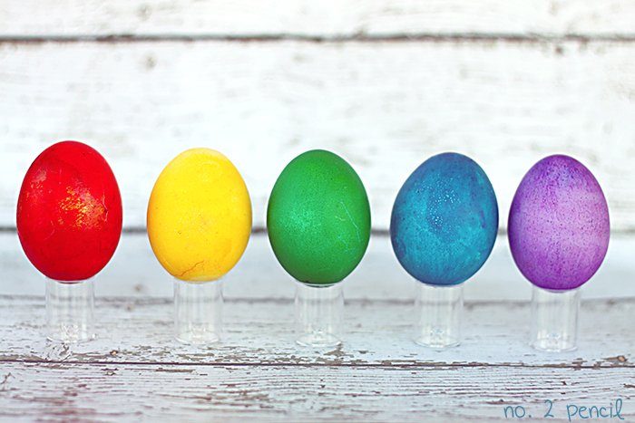 straightforward Rainbow Colored Eggs
