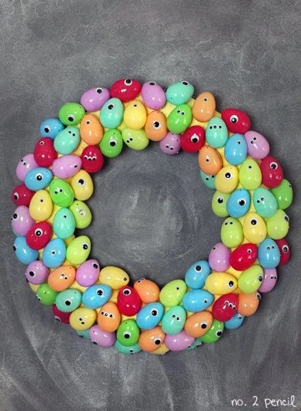 Googly Eyes Easter Wreath