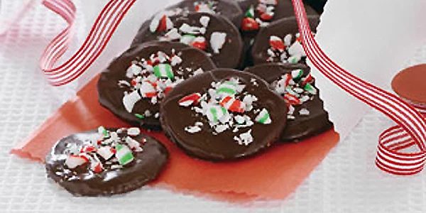 straightforward No bake, Holiday Mint Thins