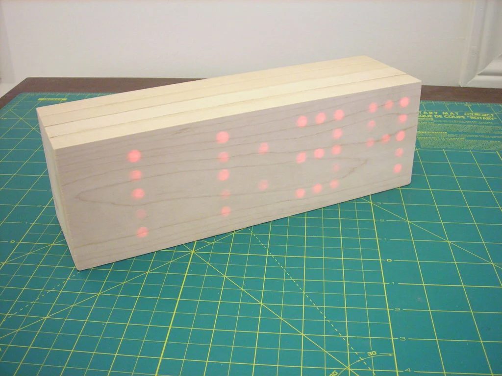 solid wood digital clock
