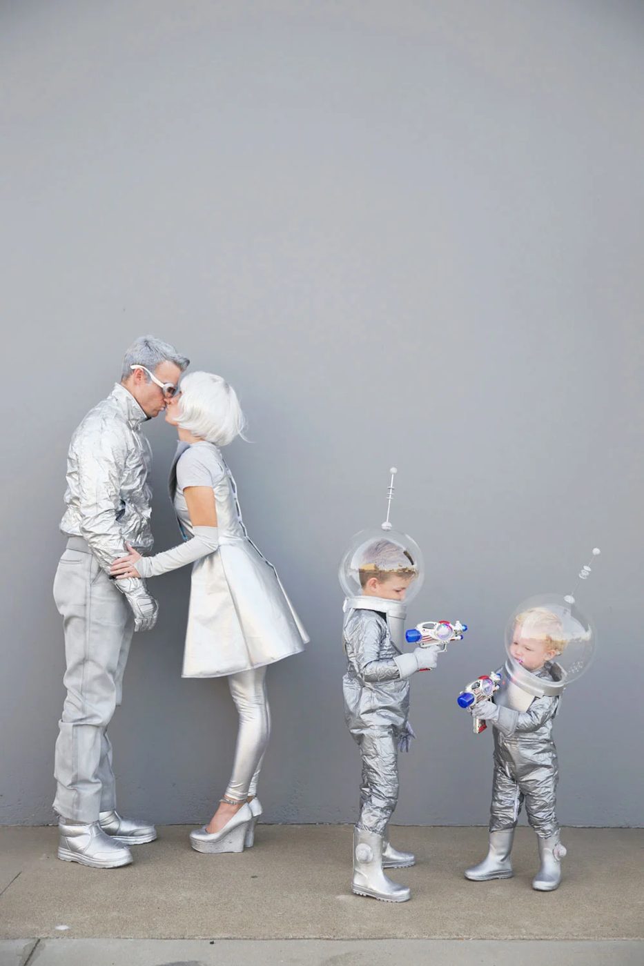 Family Futuristic Costume Tell Love And Party