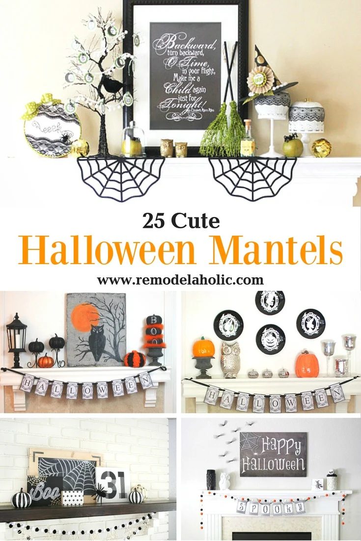 25 Cute Halloween Mantels Featured On Bekob.com